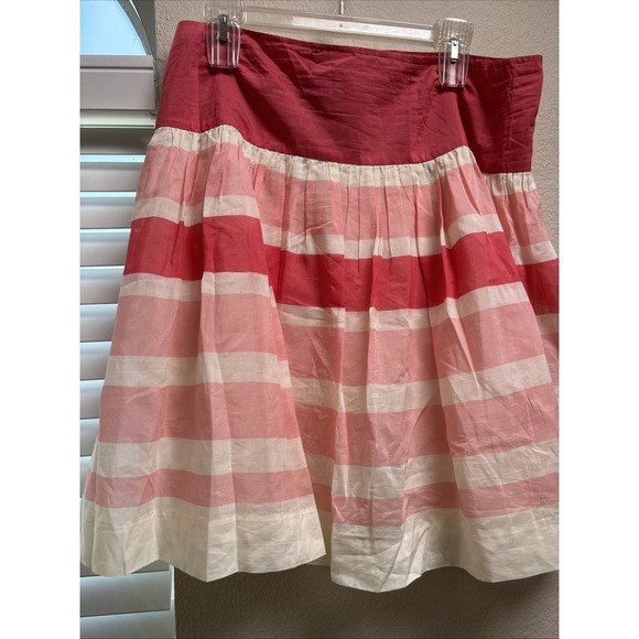 GAP Pink Wide Stripe Knee Length Skirt Size 12 - Picture 5 of 6